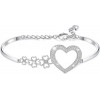 Austria Crystal Heart Bracelet For Women Four Leaf Clover Bangle Bracelet